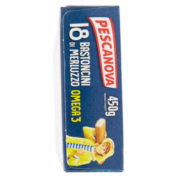 Pescanova 18 Bastoncini di Merluzzo Omega3 impanati e surgelati 450 g