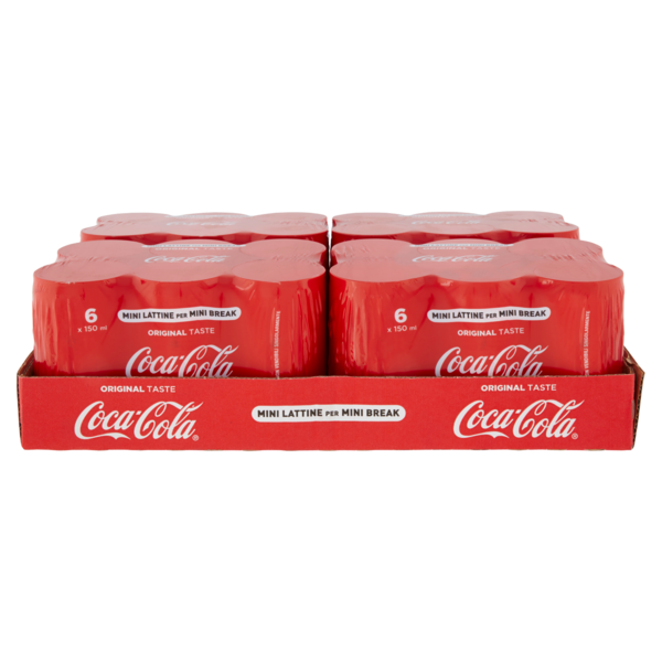 Coca-Cola lattina da 150ml confezione da 24 pezzi (4x6)