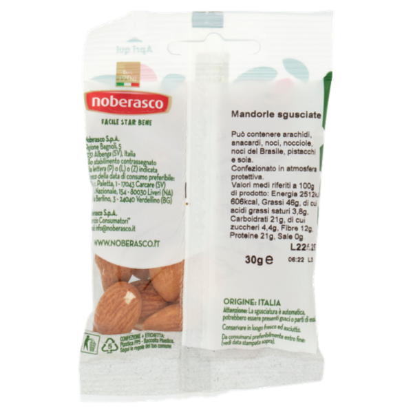 noberasco 100% Italia Mandorle Sgusciate 30 g