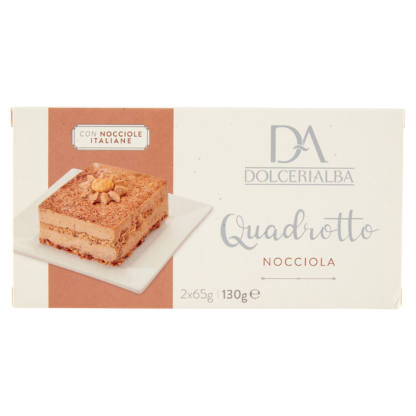 Dolcerialba Quadrotto Nocciola 2 x 65 g