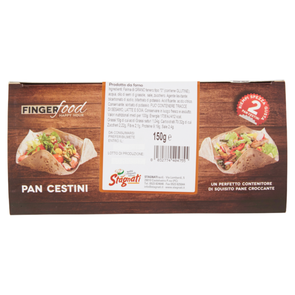 Stagnati Finger food Pan Cestini Gusto Classico 2 pezzi 150 g