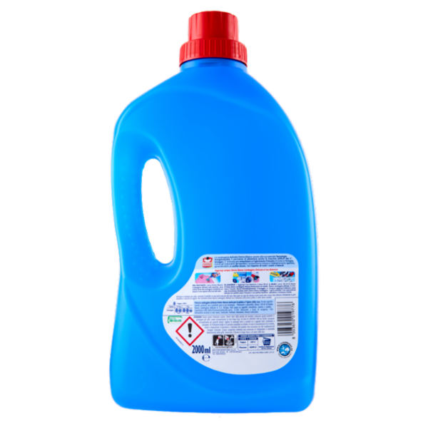 Omino Bianco, Candeggina Delicata, Elimina le Macchie e Rispetta i Colori, Brezza Marina, 2000ml