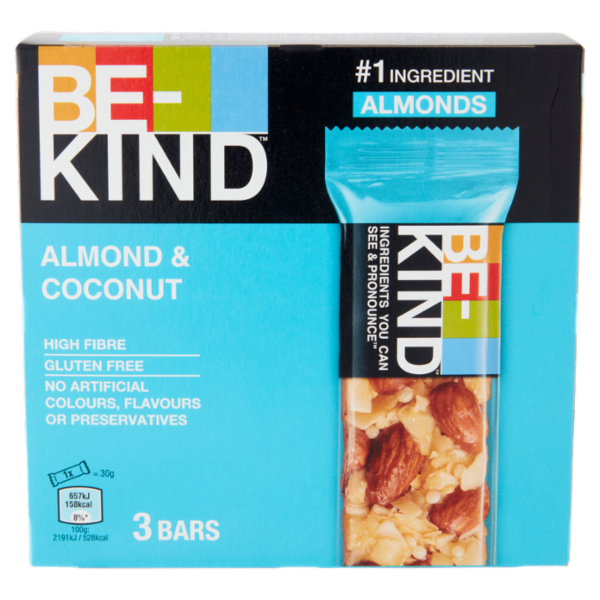 Be-Kind Barretta Mandorle e Cocco, 3 x 30 g