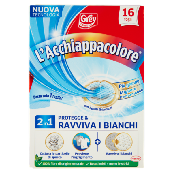 GREY l'Acchiappacolore Ravviva Bianchi 16 fogli