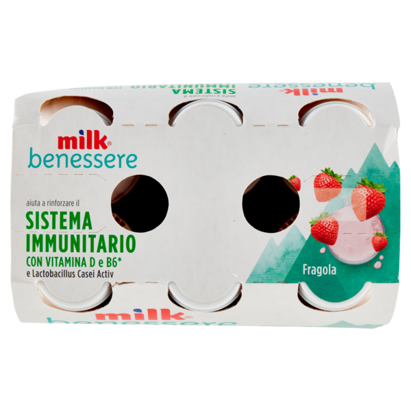 Milk benessere aiuta a rinforzare il Sistema Immunitario Fragola 6 x 100 g