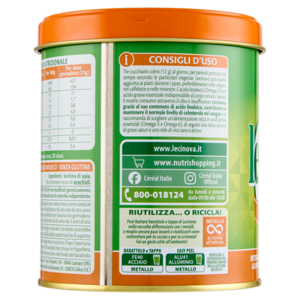 Céréal Linea Colesterolo Lecinova Integratore Alimentare per il controllo del colesterolo - 250g