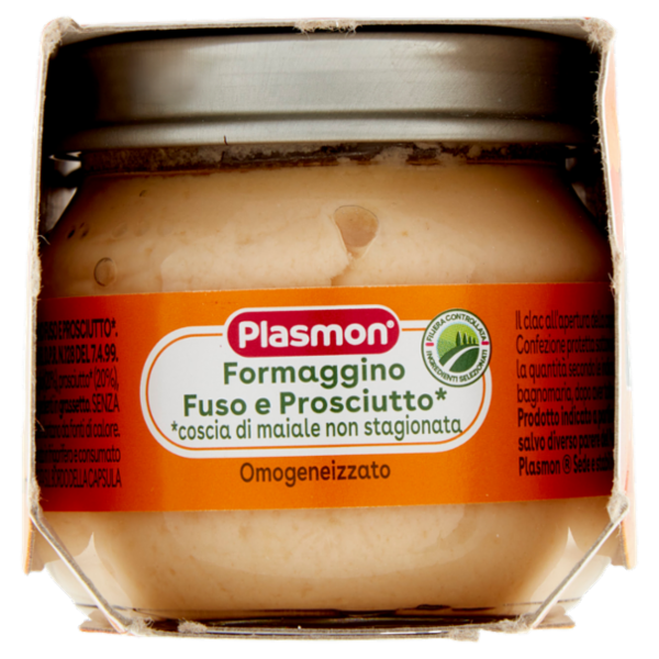 Plasmon Omogeneizzato Formaggino fuso e Prosciutto* 2 x 80 g