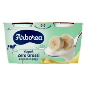 Arborea Yogurt Zero Grassi Banana In Pezzi 2 x 125 g