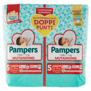 Pampers Baby-dry Mutandino Junior 14 + 14 Pz