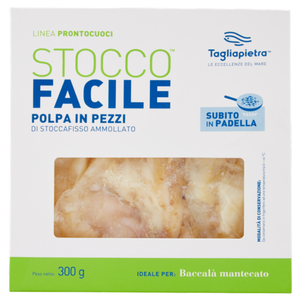 Tagliapietra Linea Prontocuoci StoccoFacile Polpa in Pezzi di Stoccafisso Ammollato 300 g
