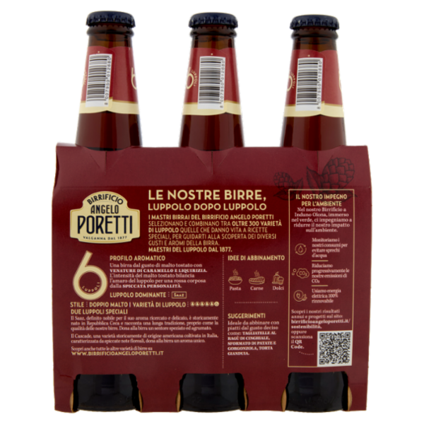 Birrificio Angelo Poretti Bock Rossa 6 Luppoli 3 x 33 cl