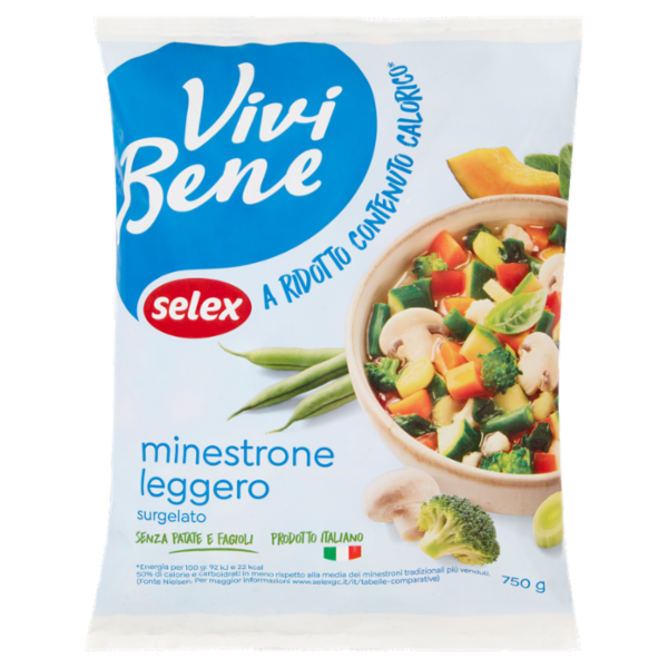 Selex Vivi Bene Minestrone di Verdure Leggero Surgelato 750 g
