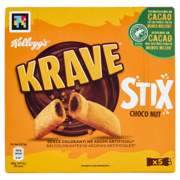 Kellogg's Krave Stix Choco Nut 5 x 20.5 g
