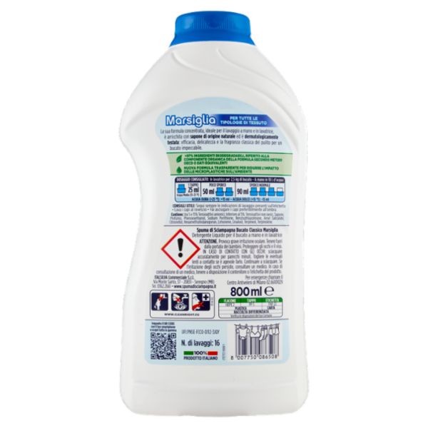 Spuma di Sciampagna Marsiglia Bucato Classico 800 ml