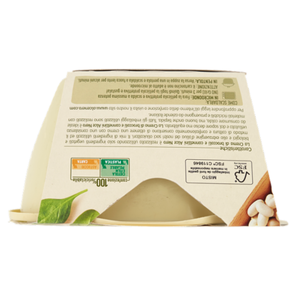 alce nero Crema di Broccoli e Cannellini 580 g