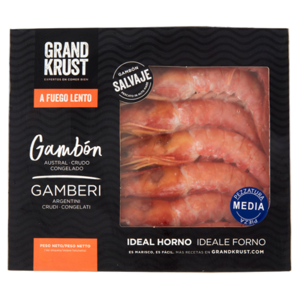 Grand Krust Gamberi Argentini Crudi Congelati Pezzatura Media 400 g