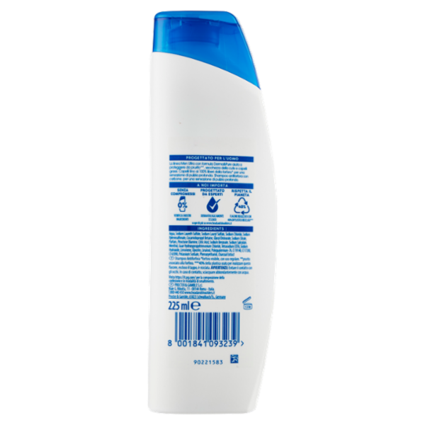 Head & Shoulders Shampoo Antiforfora Uomo, Men Ultra Pulizia Profonda Infuso di Carbone 225 ml