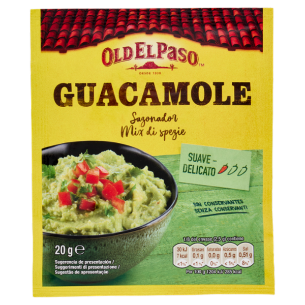 Old El Paso Guacamole Sazonador suave 20 g