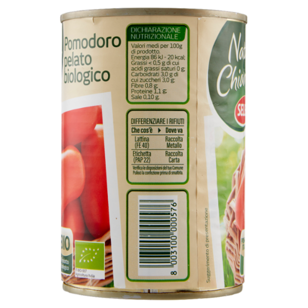 Selex Natura Chiama Pomodori Pelati Biologici 400 g
