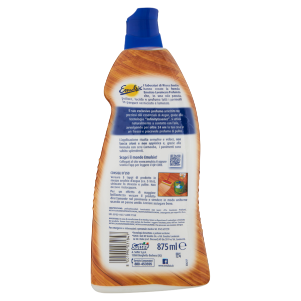 Emulsio Lavaincera Profumato Parquet Argan 875 ml