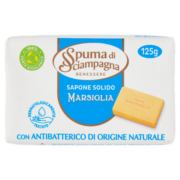 Spuma di Sciampagna Benessere Marsiglia con Antibatterico Naturale 125 g