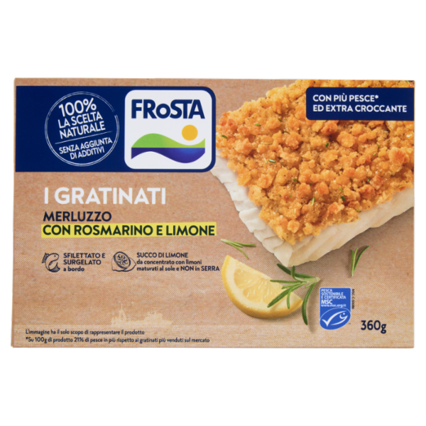 Frosta Merluzzo Gratinato con Rosmarino e Limone 360 g