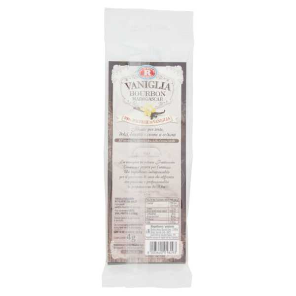 F.lli Rebecchi Valtrebbia Pasticceria Creativa Vaniglia Bourbon Madagascar 4 x 1 g
