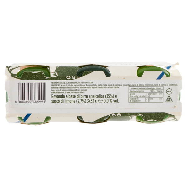 Birra Moretti Zero Limone 3 x 33 cl