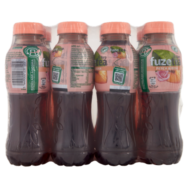 FUZE TEA, Tè Nero Pesca con una nota di Rosa PET 12 x 400ml