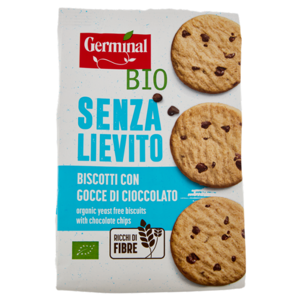 Germinal Bio Biscotti Senza Lievito Gocce di cioccolato 250 g
