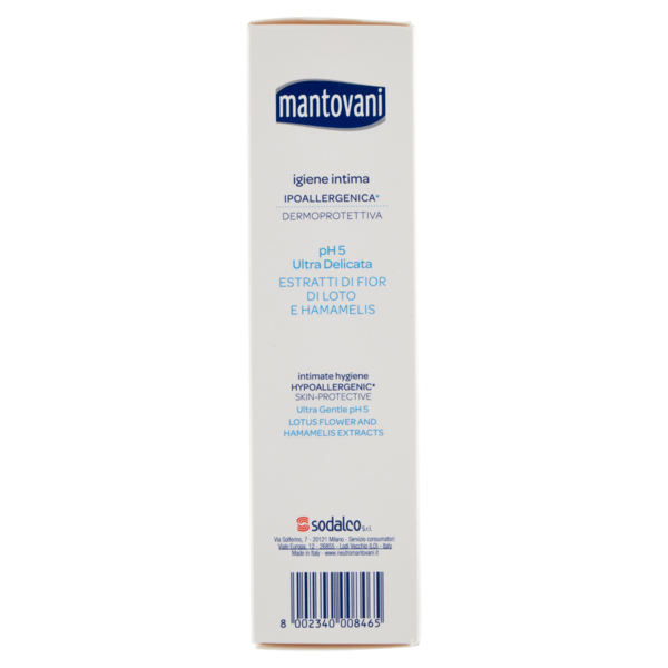 mantovani igiene intima pH 5 Ultra Delicata Estratti di Fior di Loto e Hamamelis 250 ml