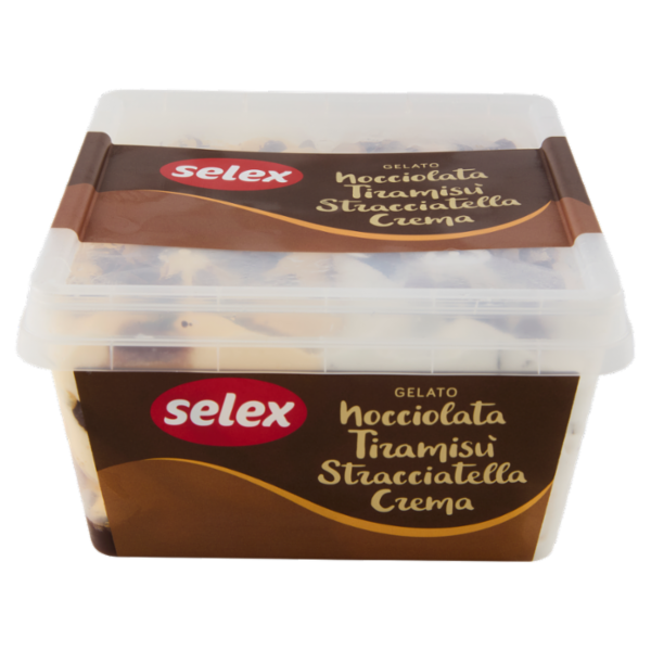 Selex Gelato Nocciolata, Tiramisù, Stracciatella e Crema 1 kg
