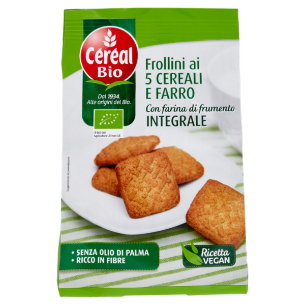 Céréal Bio Frollini ai 5 Cereali e Farro con farina di Frumento Integrale - 300g