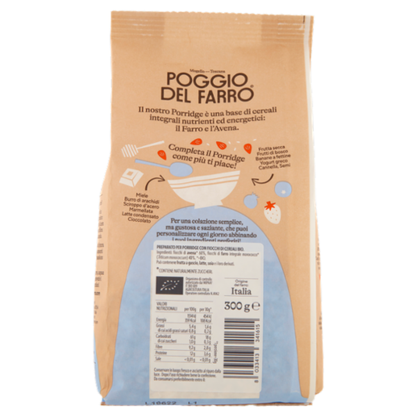 Poggio del Farro Porridge Bio Classico Integrale 300 g