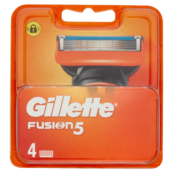 Gillette Lamette di Ricambio per Rasoio da Uomo Fusion5, 4 Ricariche