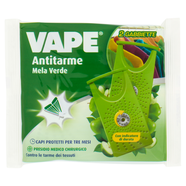 VAPE Antitarme Gabbietta Mela 2 pz