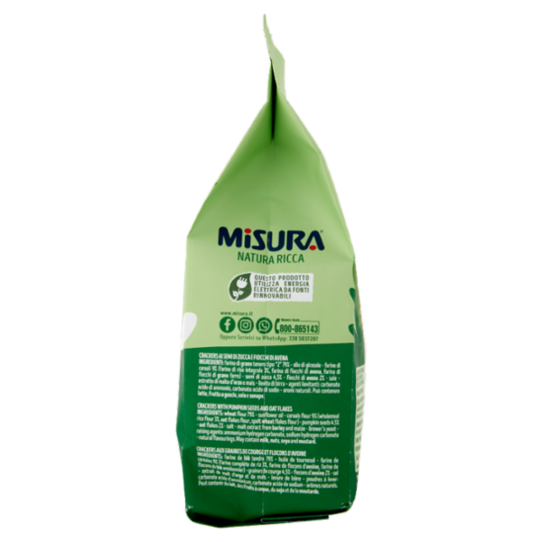Misura Natura Ricca Cereali e Semi di Zucca Crackers 230 g