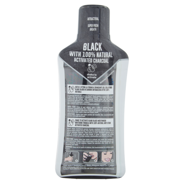 Blanx Black ai Carboni Attivi 100% Naturali Collutorio Sbiancante 500 ml