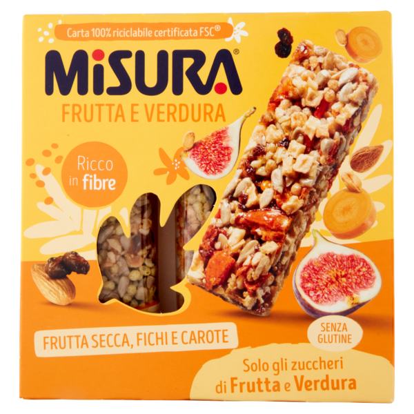 Misura Frutta e Verdura Frutta Secca, Fichi e Carote 3 x 27 g