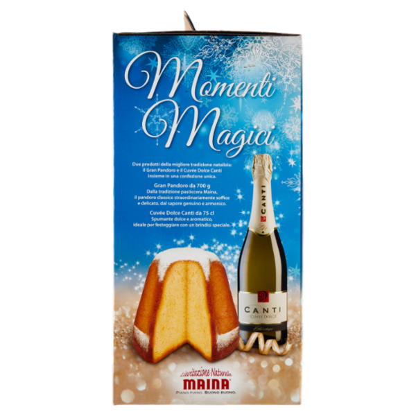 Maina Momenti Magici il Gran Pandoro 700 g + Canti Cuvée Dolce Heritage 75 cl