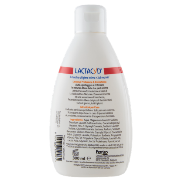 Lactacyd Protezione & Delicatezza Detergente intimo per tutti i tipi di pelle 300 ml