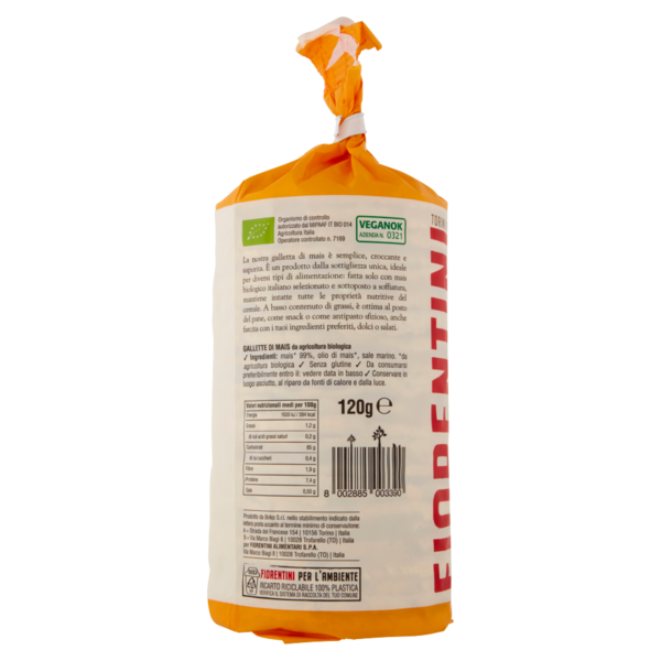 Fiorentini le Originali Gallette Bio di Mais 120 g