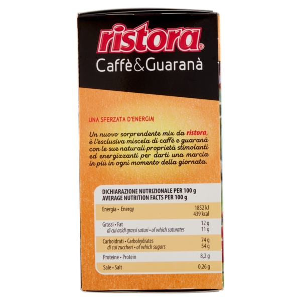 ristora Preparato istantaneo per bevanda al gusto di Caffè & Guaranà 10 x 10 g