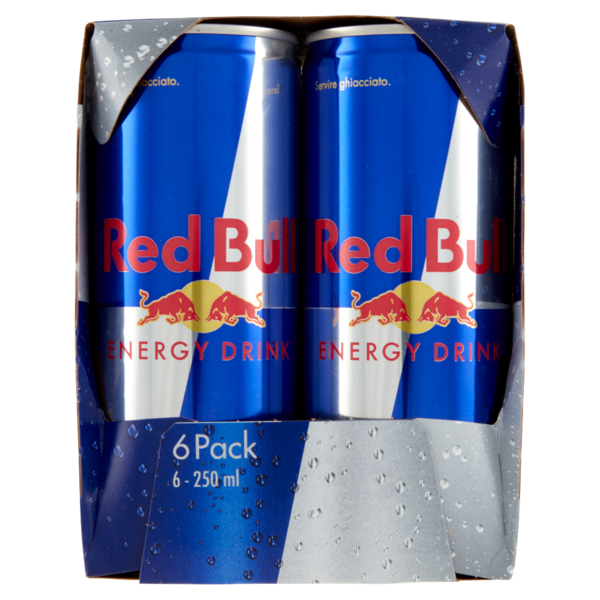 Red Bull Energy Drink, 250 ml (6 Lattine)