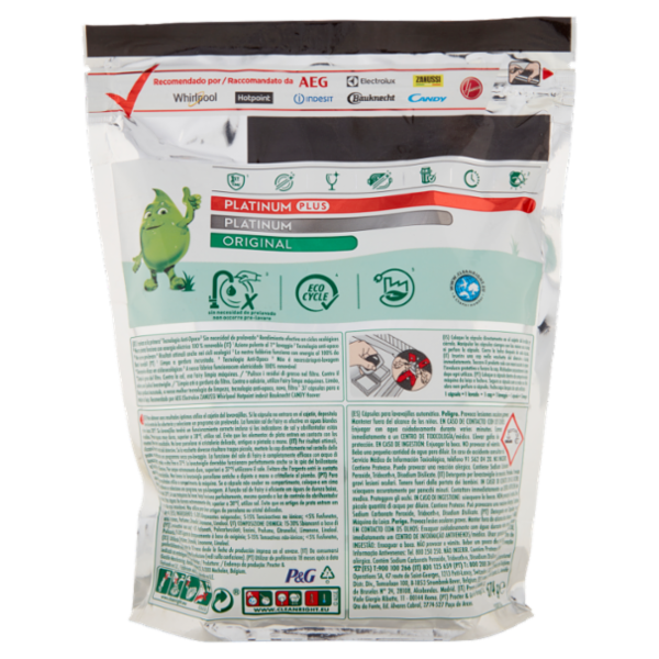 Fairy Platinum Plus Pastiglie Lavastoviglie 37 Caps, Detersivo Limone Anti-Opaco