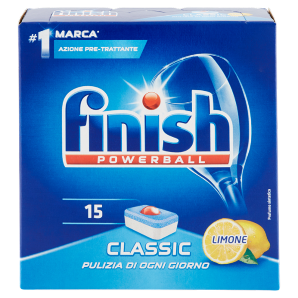 Finish Classic Lemon pastiglie lavastoviglie 15 lavaggi 240 g