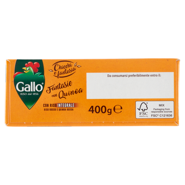 Gallo Chicchi e fantasia Fantasie con Quinoa con Riso Integrale Riso Rosso e Quinoa Rossa 400 g