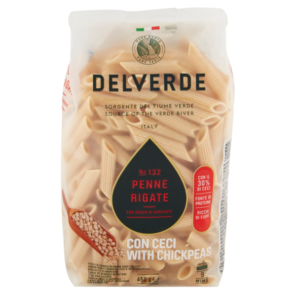 Delverde No 132 Penne Rigate con Ceci 450 g