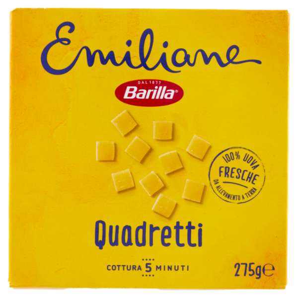 Barilla Emiliane Quadretti Pasta all'Uovo 275g