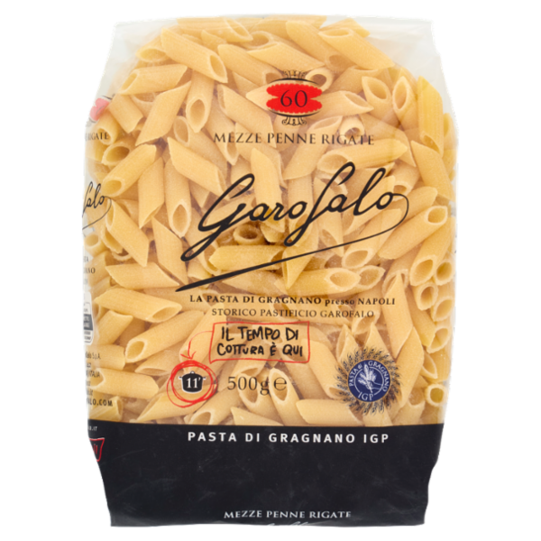 Garofalo Mezze Penne Rigate 60 Pasta di Gragnano IGP 500 g